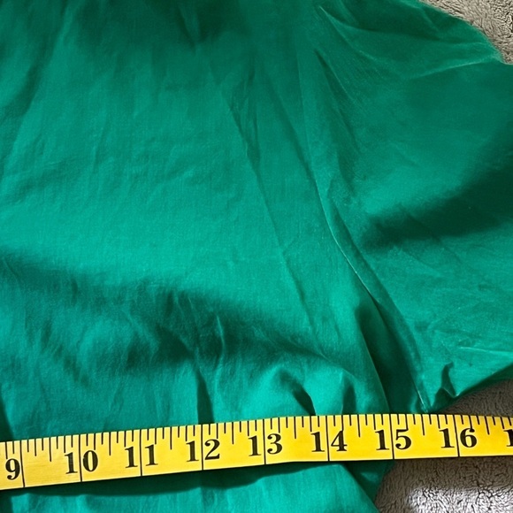EMMA & GAIA Red Label 100% Cotton Green 3/4 Sleeve Button Up Shirt Dress Italy 8 - Picture 13 of 16